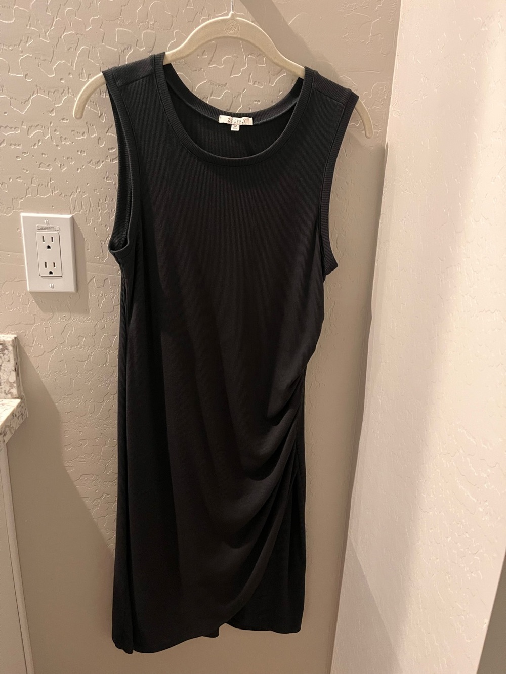 Z Supply Olive Sleeveless Draped Tank Dress